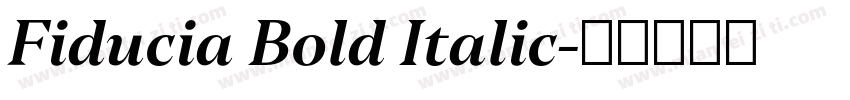 Fiducia Bold Italic字体转换